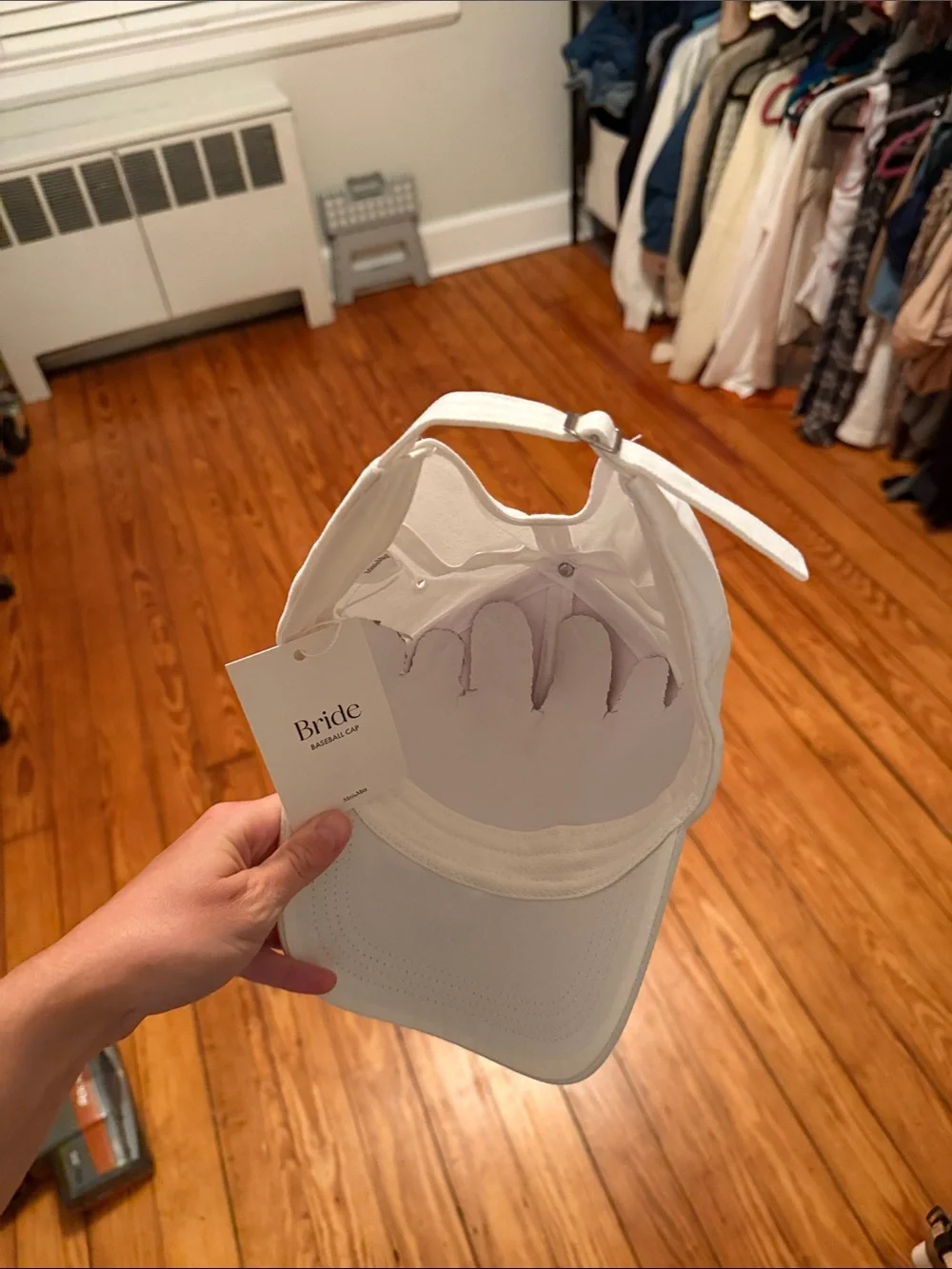Miss to Mrs White 'BRIDE' Embroidered Baseball Cap